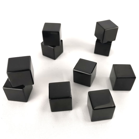 Obsidian handmade massage cubes set / Juego de Cubos de masaje artesanales de obsidiana