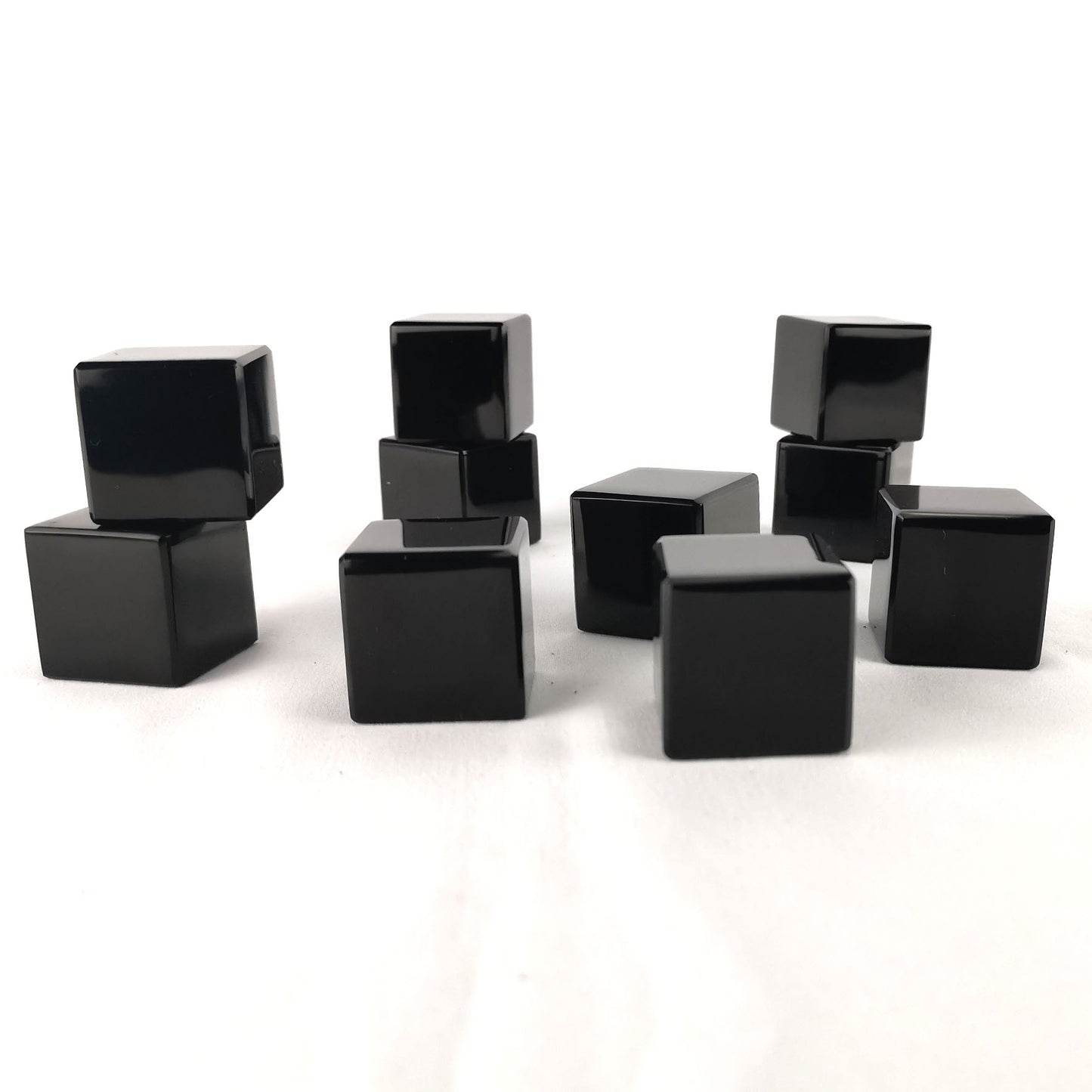 Obsidian handmade massage cubes set / Juego de Cubos de masaje artesanales de obsidiana