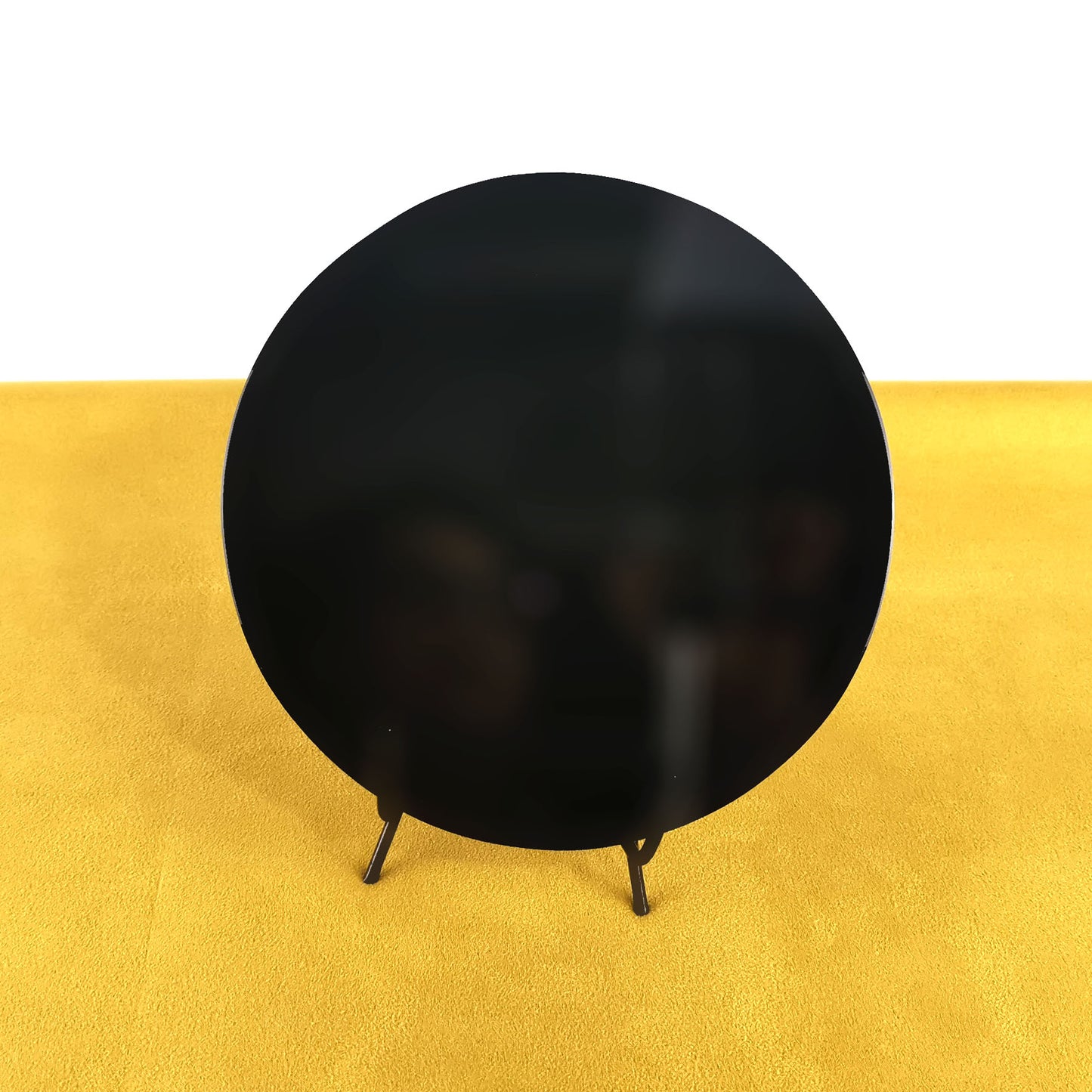 Obsidian handmade large Mirror / Espejo artesanal grande de obsidiana