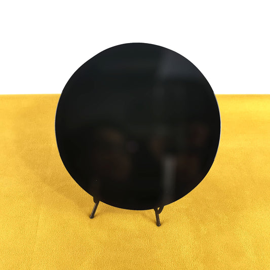 Obsidian handmade large Mirror / Espejo artesanal grande de obsidiana