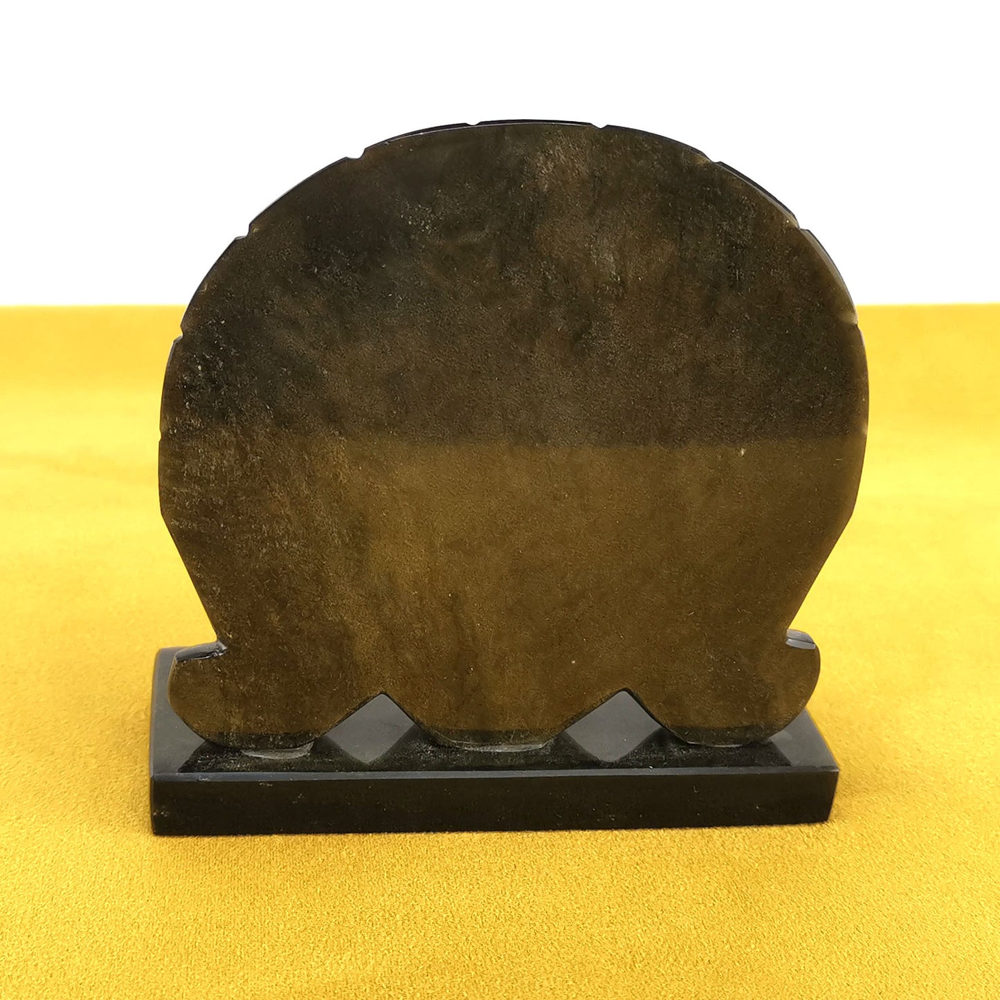 Obsidian handmade Aztec face / Cara Azteca artesanal de obsidiana