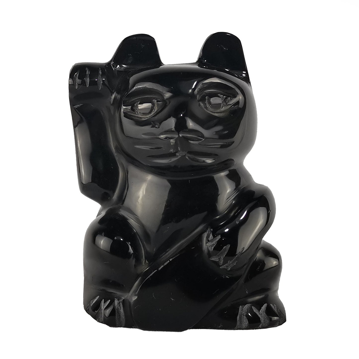Obsidian handmade Cat Gato artesanal de obsidiana