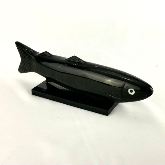 Obsidian handmade Fish / Pescado artesanal de obsidiana