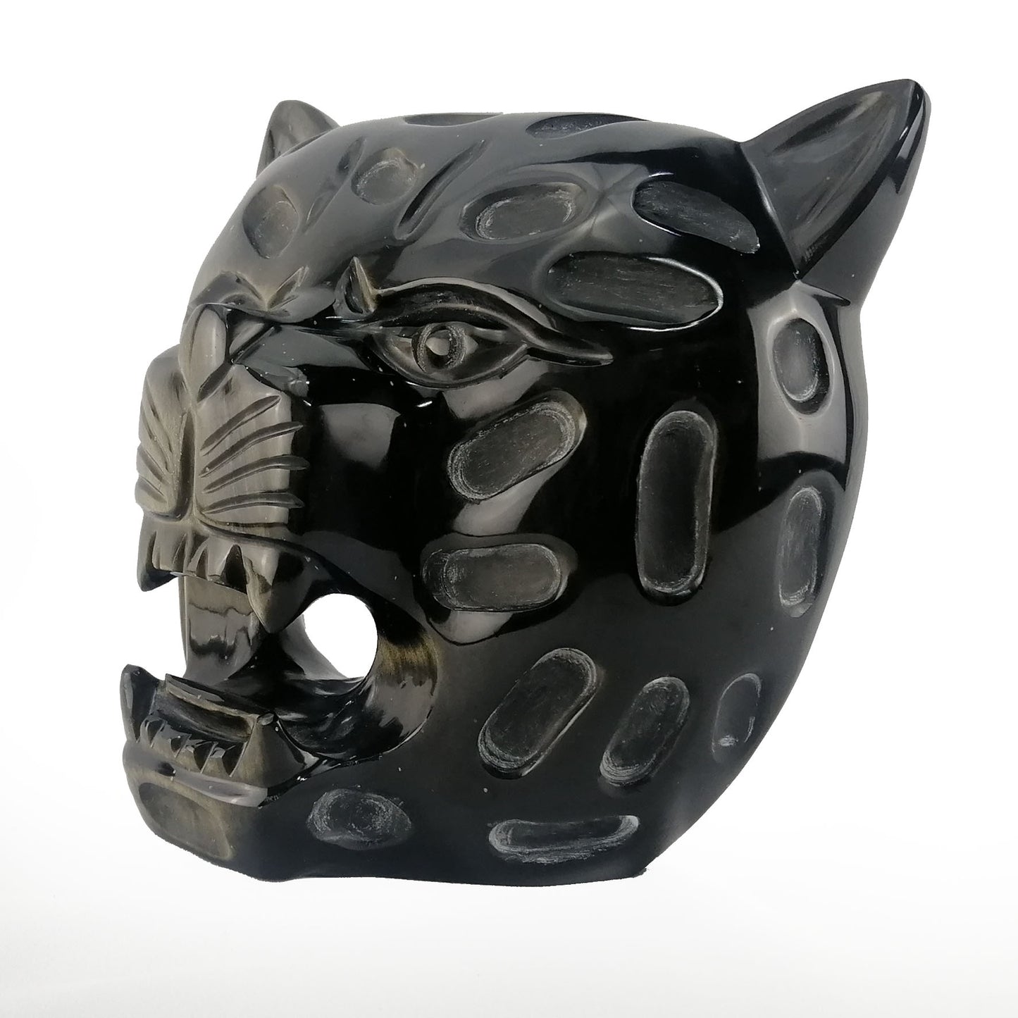 Obsidian handmade Jaguar Jaguar artesanal de obsidiana