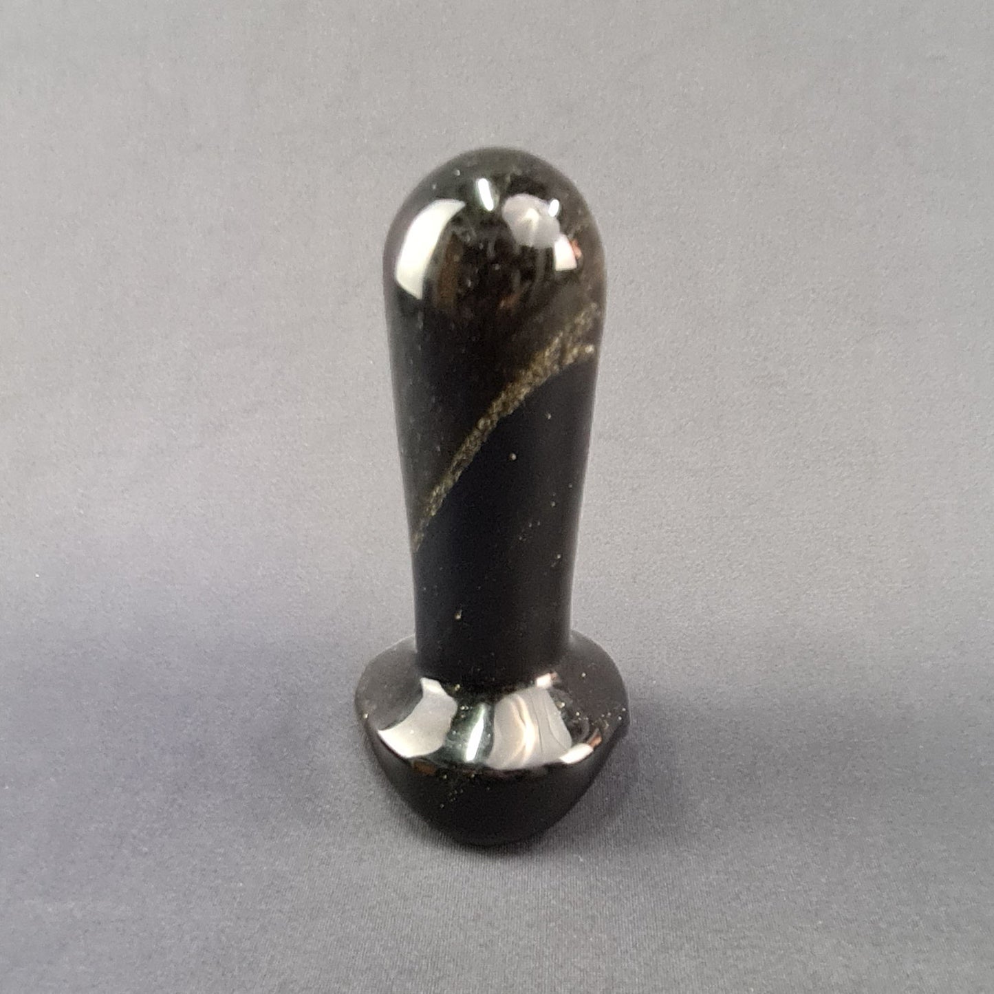 Obsidian handmade large Massager / Masajeador artesanal grande de obsidiana