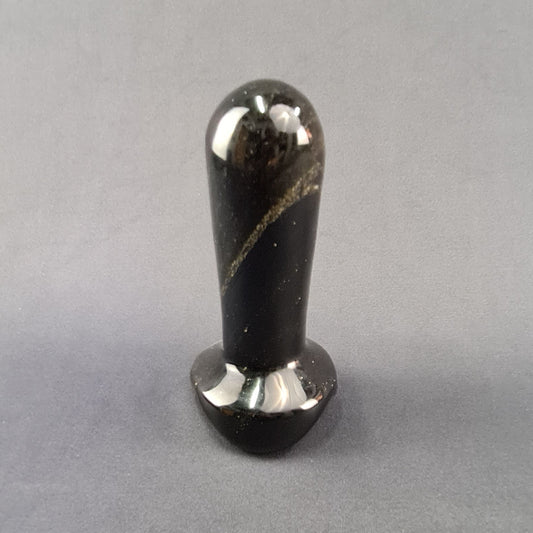 Obsidian handmade large Massager / Masajeador artesanal grande de obsidiana