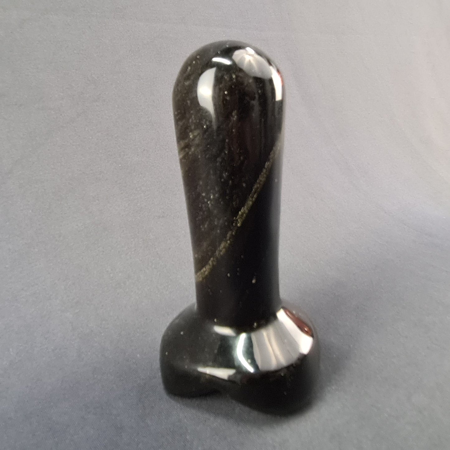 Obsidian handmade large Massager / Masajeador artesanal grande de obsidiana
