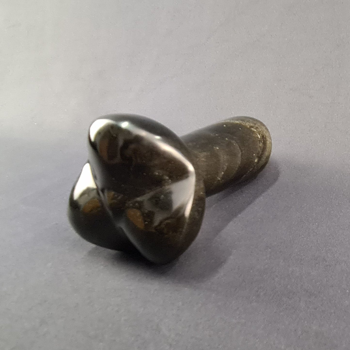 Obsidian handmade large Massager / Masajeador artesanal grande de obsidiana