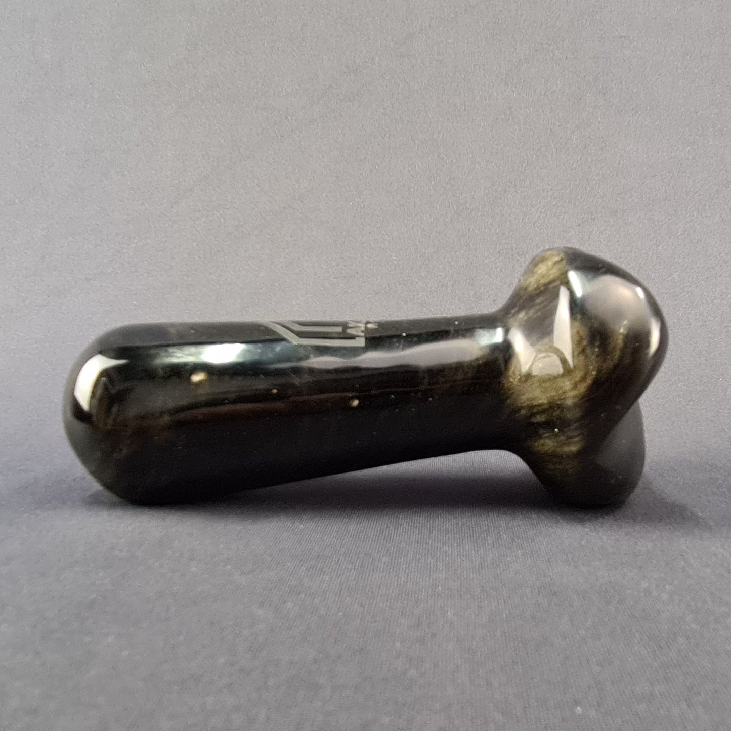 Obsidian handmade large Massager / Masajeador artesanal grande de obsidiana