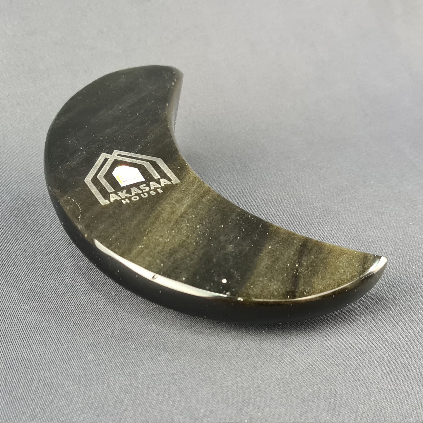 Obsidian handmade Moon / Luna artesanal de obsidiana