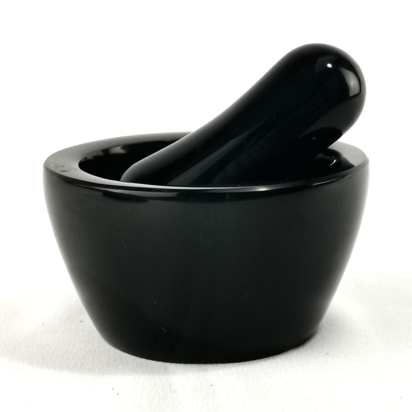 Obsidian handmade Mortar / Mortero artesanal de obsidiana