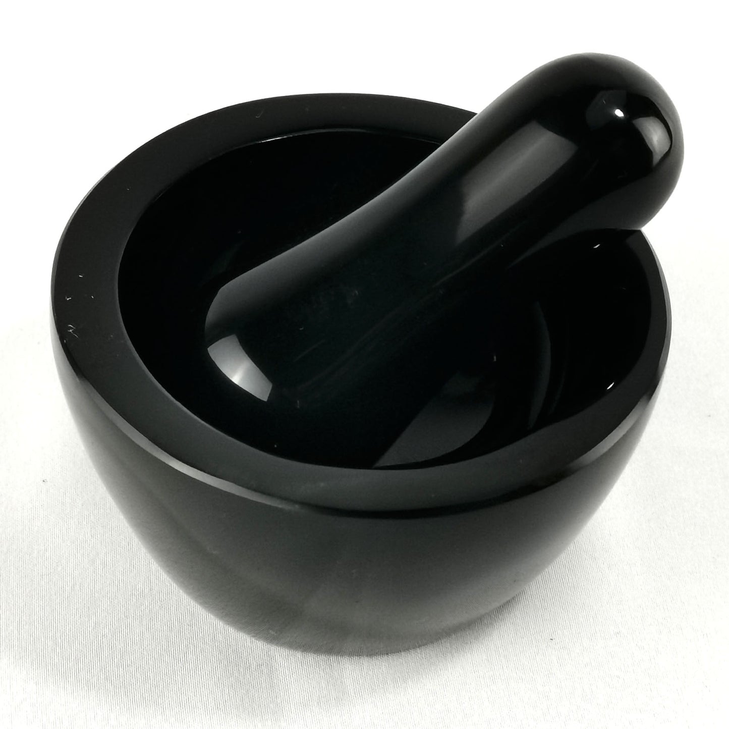 Obsidian handmade Mortar / Mortero artesanal de obsidiana