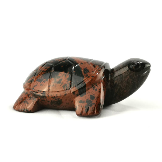Obsidian handmade Turtle 2 colors / Tortuga artesanal de obsidiana bicolor
