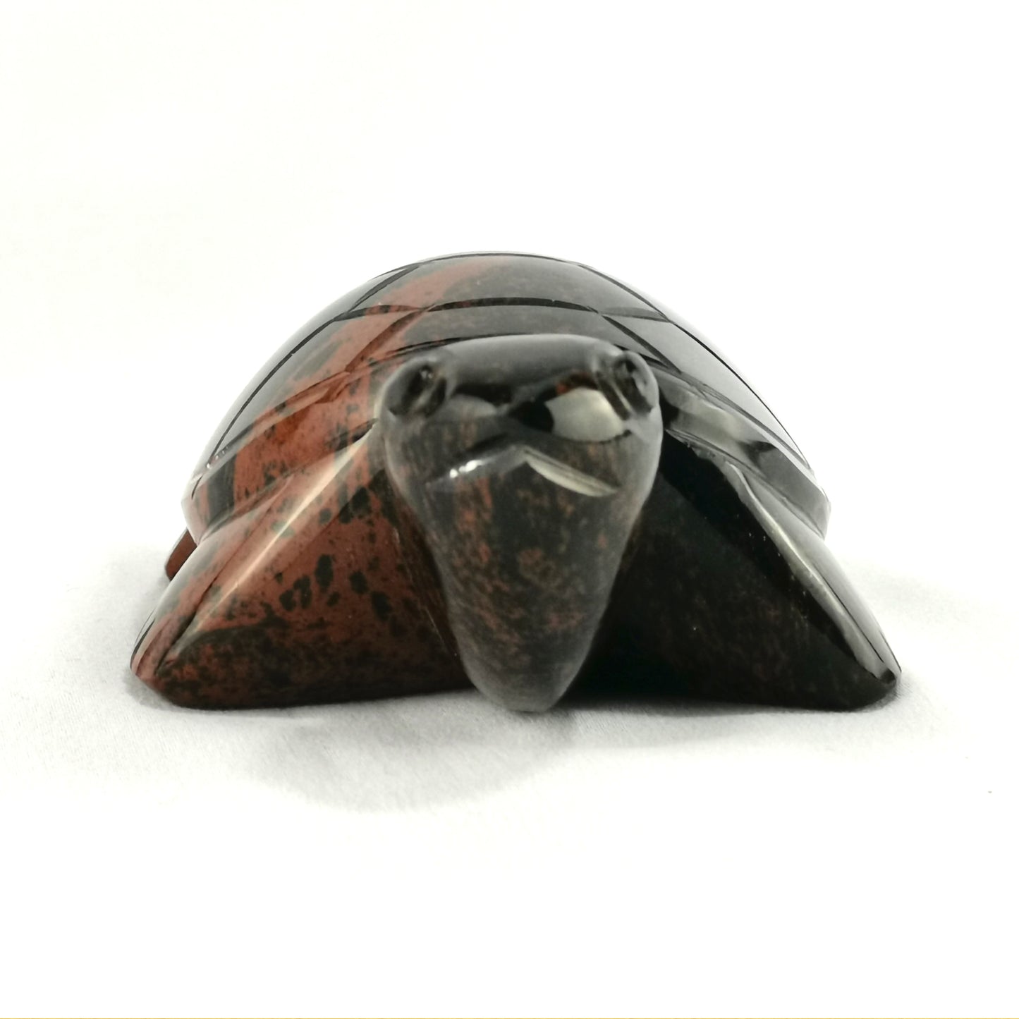 Obsidian handmade Turtle 2 colors / Tortuga artesanal de obsidiana bicolor