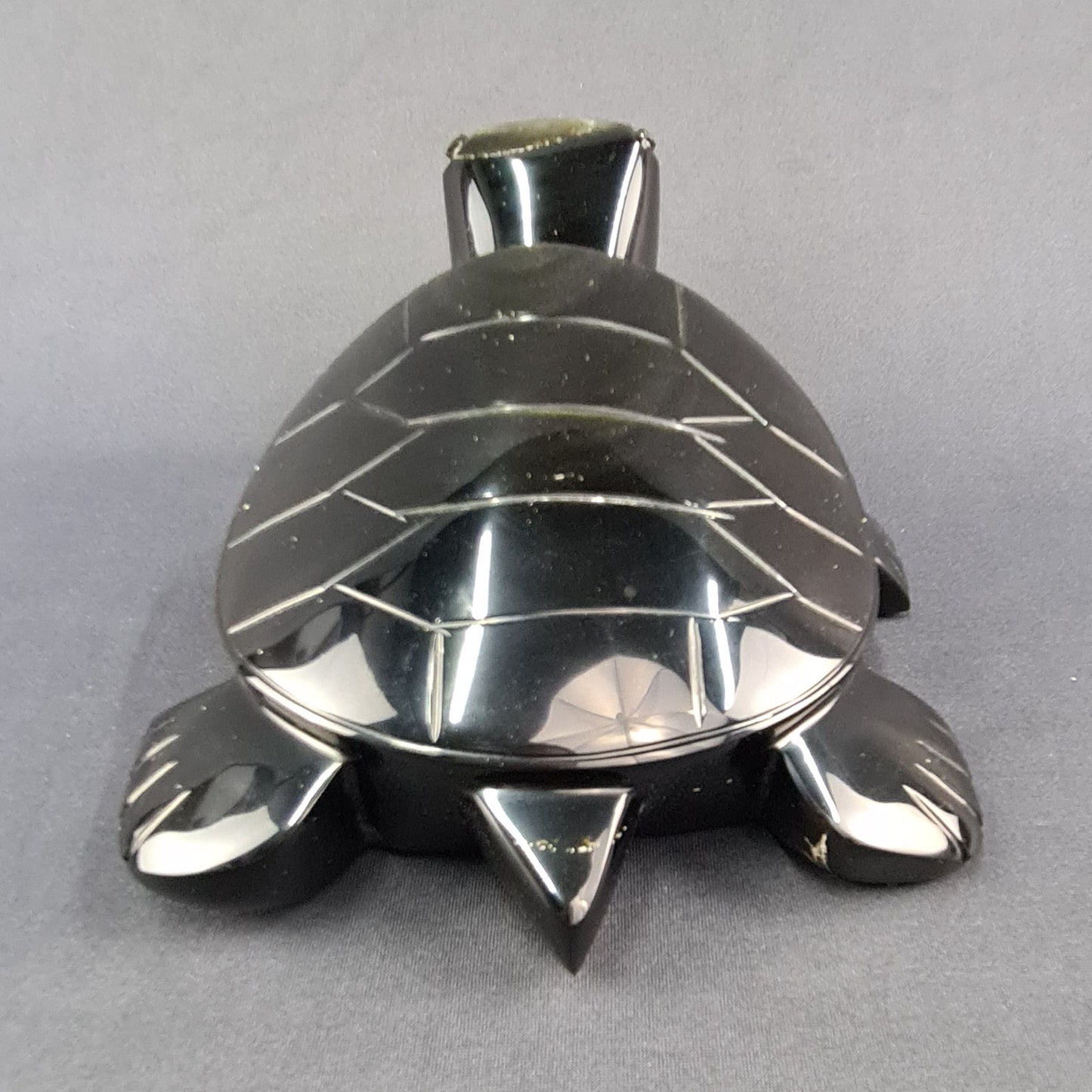 Obsidian handmade large Turtle / Tortuga artesanal grande de obsidiana
