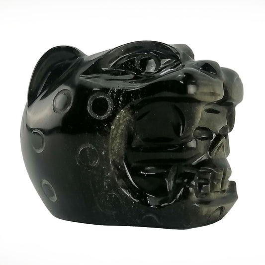 Obsidian handmade small Jaguar / Jaguar artesanal pequeño de obsidiana