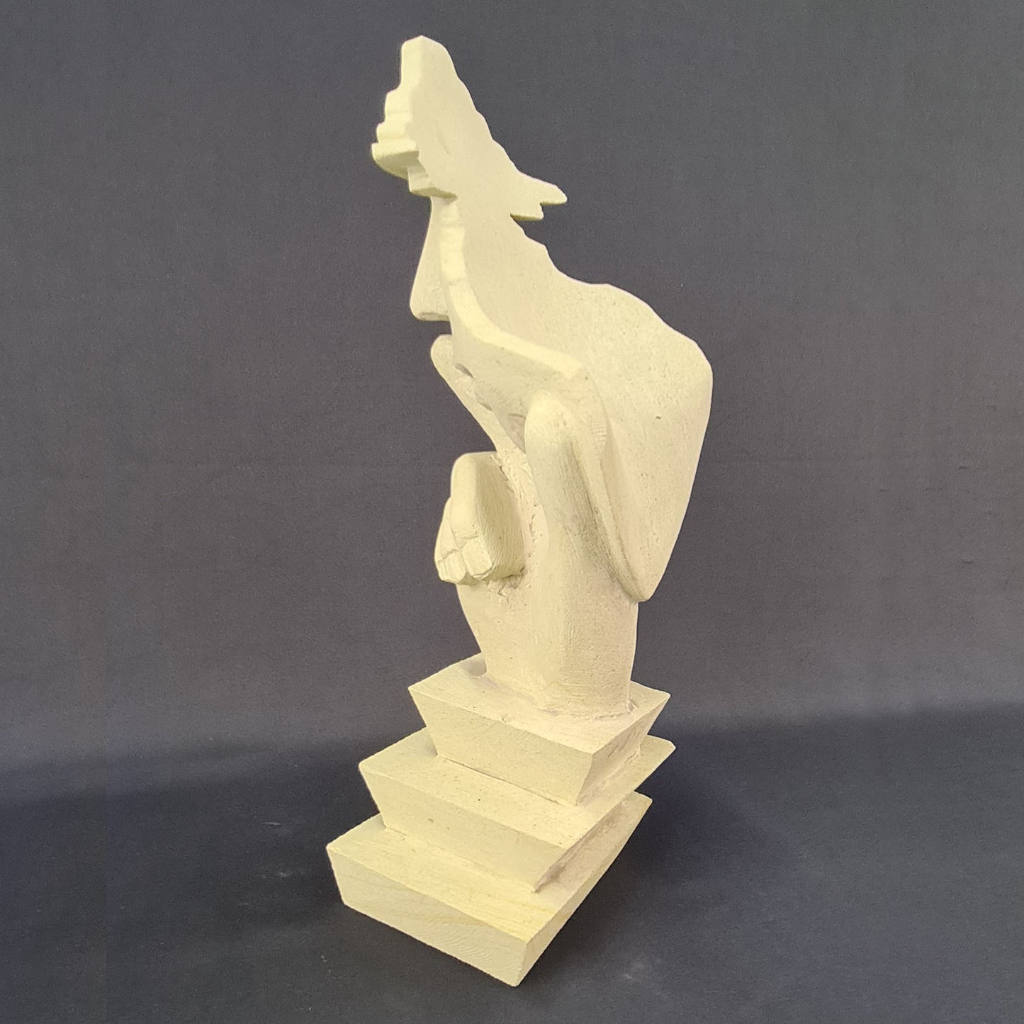 Quarry sculpture Thinking Face / Cara pensante escultura de cantera